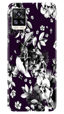 white flowers Mobile Back Case for Vivo V20 Pro (Design - 7)