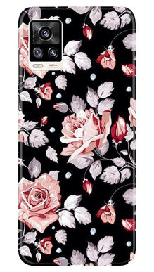 Pink rose Mobile Back Case for Vivo V20 (Design - 12)