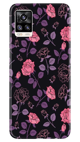Rose Black Background Case for Vivo V20 Pro