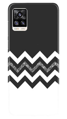 Black white Pattern2Mobile Back Case for Vivo V20 Pro (Design - 83)