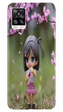 Cute Girl Mobile Back Case for Vivo V20 (Design - 92)