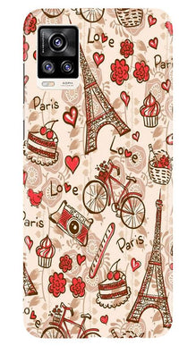 Love Paris Mobile Back Case for Vivo V20  (Design - 103)