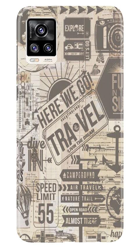 Travel Case for Vivo V20  (Design - 104)
