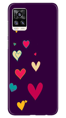 Purple Background Mobile Back Case for Vivo V20  (Design - 107)