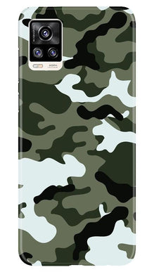 Army Camouflage Mobile Back Case for Vivo V20 Pro  (Design - 108)
