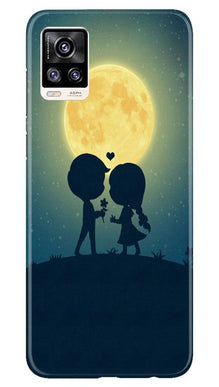 Love Couple Mobile Back Case for Vivo V20  (Design - 109)