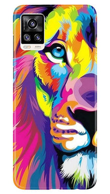 Colorful Lion Mobile Back Case for Vivo V20  (Design - 110)