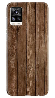 Wooden Look Mobile Back Case for Vivo V20  (Design - 112)