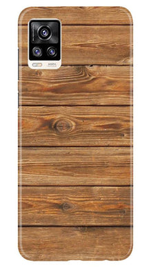 Wooden Look Mobile Back Case for Vivo V20  (Design - 113)