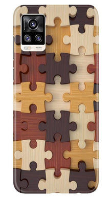 Puzzle Pattern Mobile Back Case for Vivo V20 (Design - 217)
