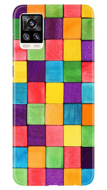 Colorful Square Mobile Back Case for Vivo V20 (Design - 218)