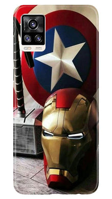 Ironman Captain America Mobile Back Case for Vivo V20 (Design - 254)