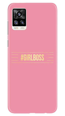 Girl Boss Pink Mobile Back Case for Vivo V20 (Design - 263)