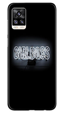 Girl Boss Black Mobile Back Case for Vivo V20 (Design - 268)