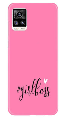 Girl Boss Pink Mobile Back Case for Vivo V20 (Design - 269)