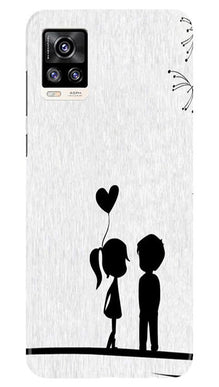 Cute Kid Couple Mobile Back Case for Vivo V20 (Design - 283)