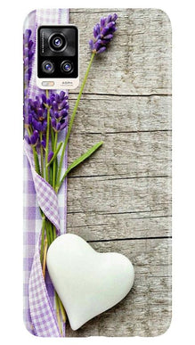 White Heart Mobile Back Case for Vivo V20 Pro (Design - 298)