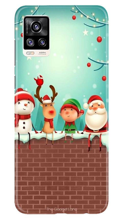 Santa Claus Mobile Back Case for Vivo V20 (Design - 334)