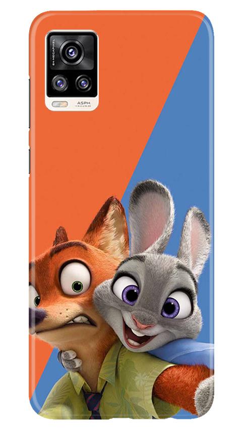 Cartoon Mobile Back Case for Vivo V20 (Design - 346)