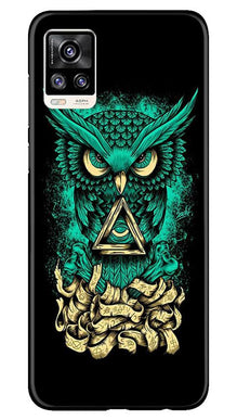 Owl Mobile Back Case for Vivo V20 (Design - 358)