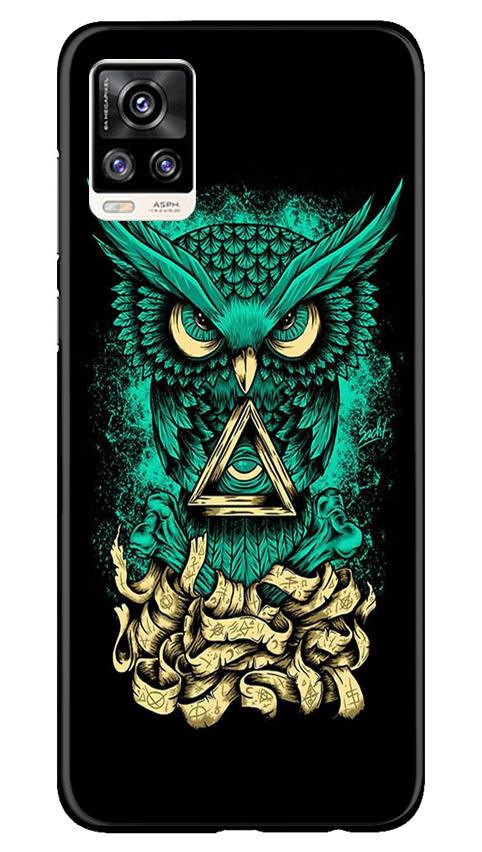 Owl Mobile Back Case for Vivo V20 (Design - 358)