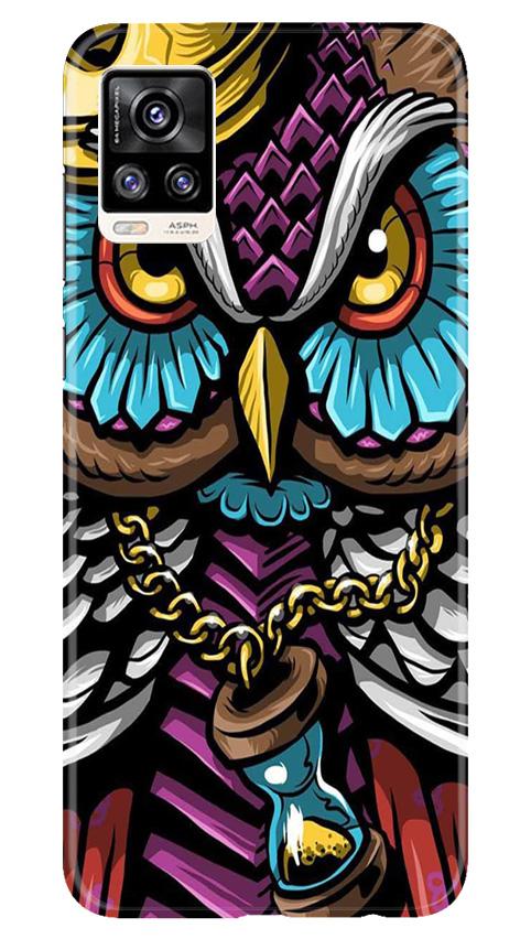 Owl Mobile Back Case for Vivo V20 (Design - 359)