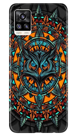 Owl Mobile Back Case for Vivo V20 (Design - 360)