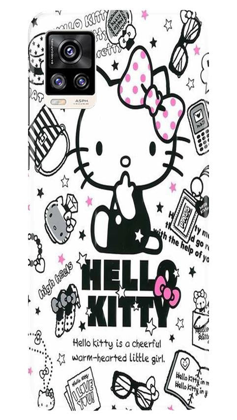 Hello Kitty Mobile Back Case for Vivo V20 (Design - 361)
