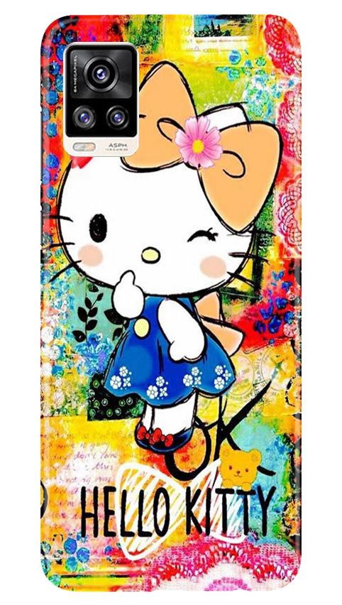 Hello Kitty Mobile Back Case for Vivo V20 (Design - 362)