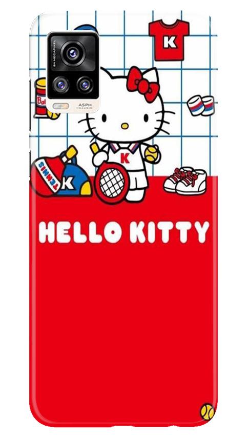 Hello Kitty Mobile Back Case for Vivo V20 (Design - 363)