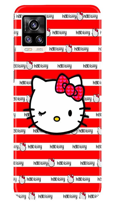 Hello Kitty Mobile Back Case for Vivo V20 (Design - 364)