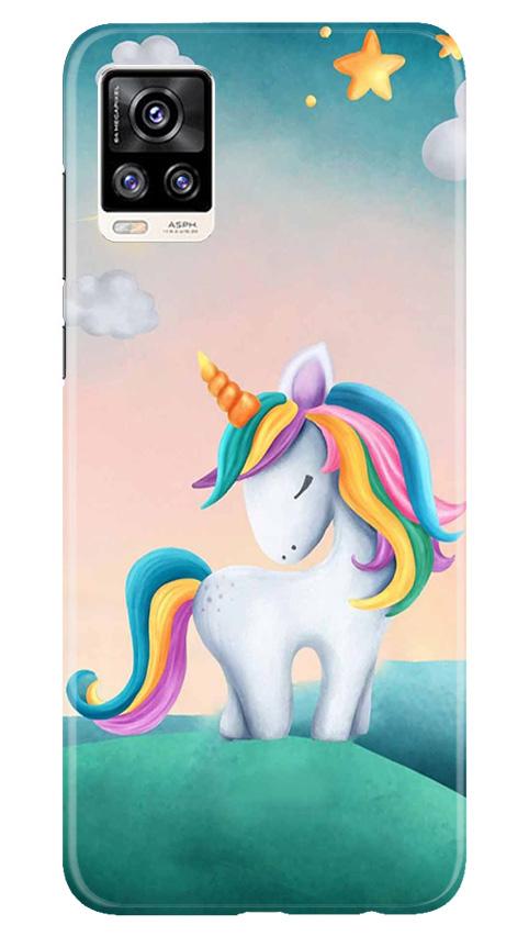 Unicorn Mobile Back Case for Vivo V20 (Design - 366)