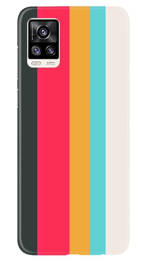 Color Pattern Mobile Back Case for Vivo V20 (Design - 369)