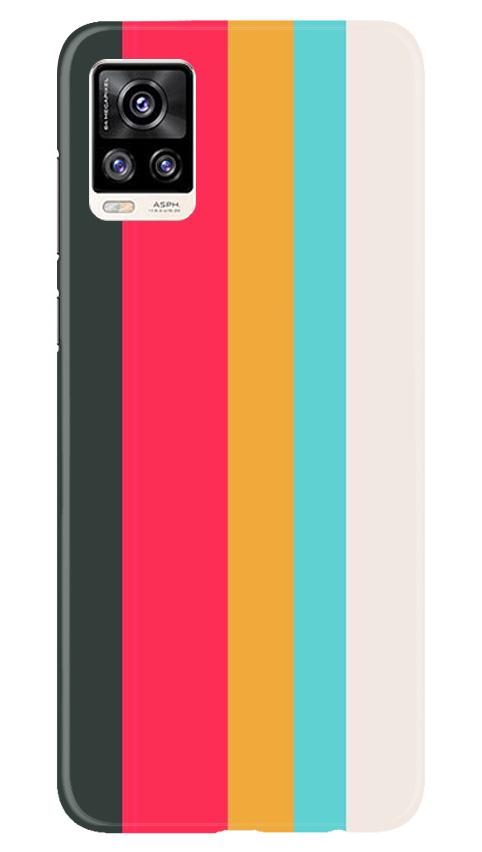 Color Pattern Mobile Back Case for Vivo V20 Pro (Design - 369)