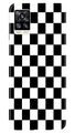 Black White Boxes Mobile Back Case for Vivo V20 (Design - 372)