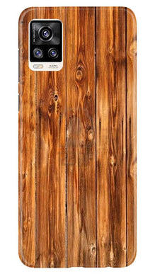 Wooden Texture Mobile Back Case for Vivo V20 (Design - 376)
