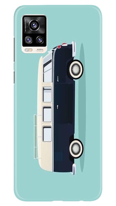 Travel Bus Mobile Back Case for Vivo V20 (Design - 379)