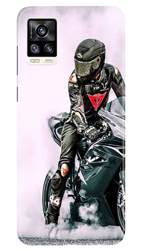 Biker Mobile Back Case for Vivo V20 Pro (Design - 383)