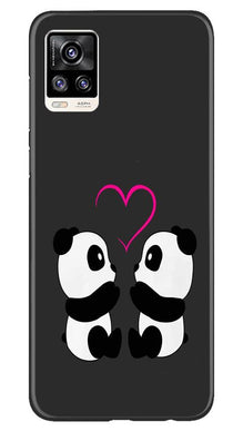 Panda Love Mobile Back Case for Vivo V20 Pro (Design - 398)