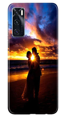 Couple Sea shore Mobile Back Case for Vivo V20 SE (Design - 13)