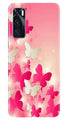 White Pick Butterflies Case for Vivo V20 SE