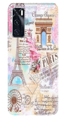 Paris Eiftel Tower Mobile Back Case for Vivo V20 SE (Design - 54)