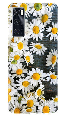 White flowers2 Mobile Back Case for Vivo V20 SE (Design - 62)