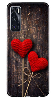 Red Hearts Mobile Back Case for Vivo V20 SE (Design - 80)