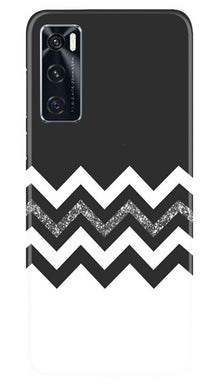 Black white Pattern2Mobile Back Case for Vivo V20 SE (Design - 83)