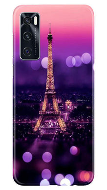 Eiffel Tower Mobile Back Case for Vivo V20 SE (Design - 86)