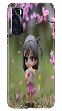 Cute Girl Mobile Back Case for Vivo V20 SE (Design - 92)