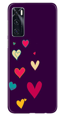 Purple Background Mobile Back Case for Vivo V20 SE  (Design - 107)