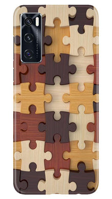 Puzzle Pattern Mobile Back Case for Vivo V20 SE (Design - 217)