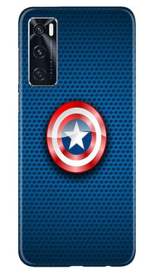 Captain America Shield Mobile Back Case for Vivo V20 SE (Design - 253)
